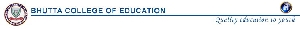 Bhutta College of Education logo