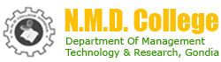 Dept of Mgt Tech and Research Nmd College Gondia logo