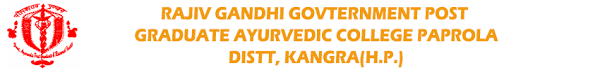 Rajiv Gandhi Government Post Graduate Ayurvedic College Paprola logo