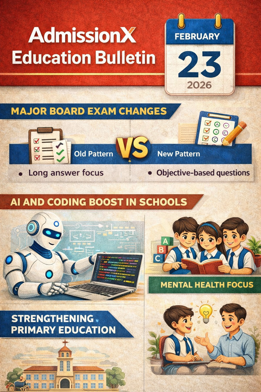 AdmissionX Education Bulletin &ndash; February 23, 2026